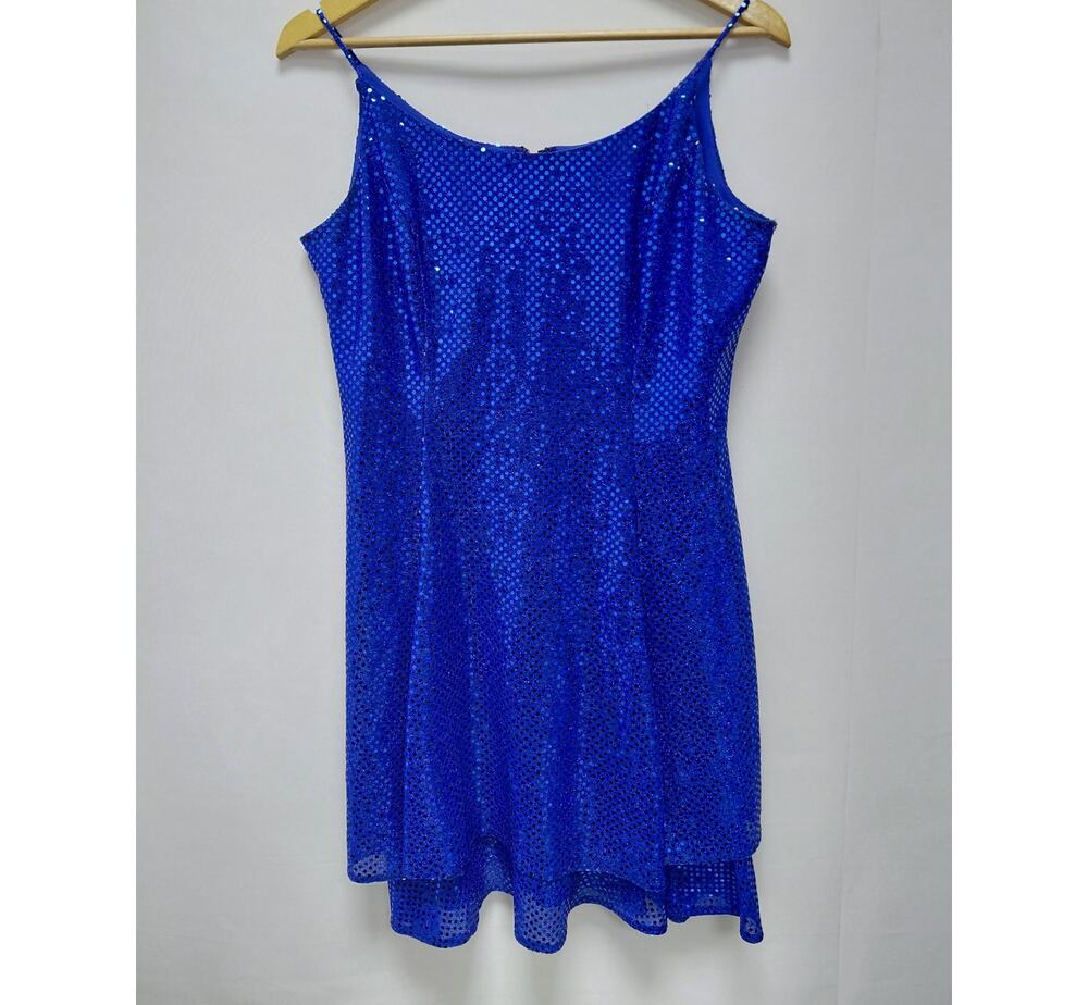 Late Edition Ltd . Blue Sequin Dress Short Women see measurements